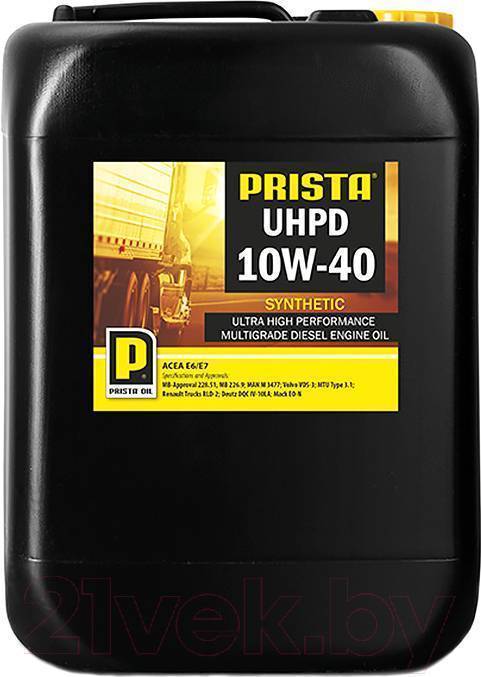 Prista ULTRA HD 10W40 20л масло моторное полусин.8600