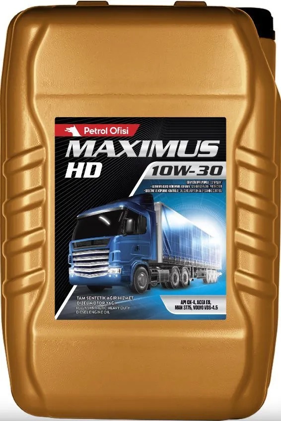 Petrol Ofisi MAXIMUS HD 10W-30 17.5KG Моторное масло API CK-4/SN ,Volvo VDS-4.5 