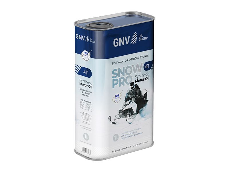 GNV SNOW PRO 4T   1л  полностью синтетичское моторное масло для четырехтактных двигателей снегоходов