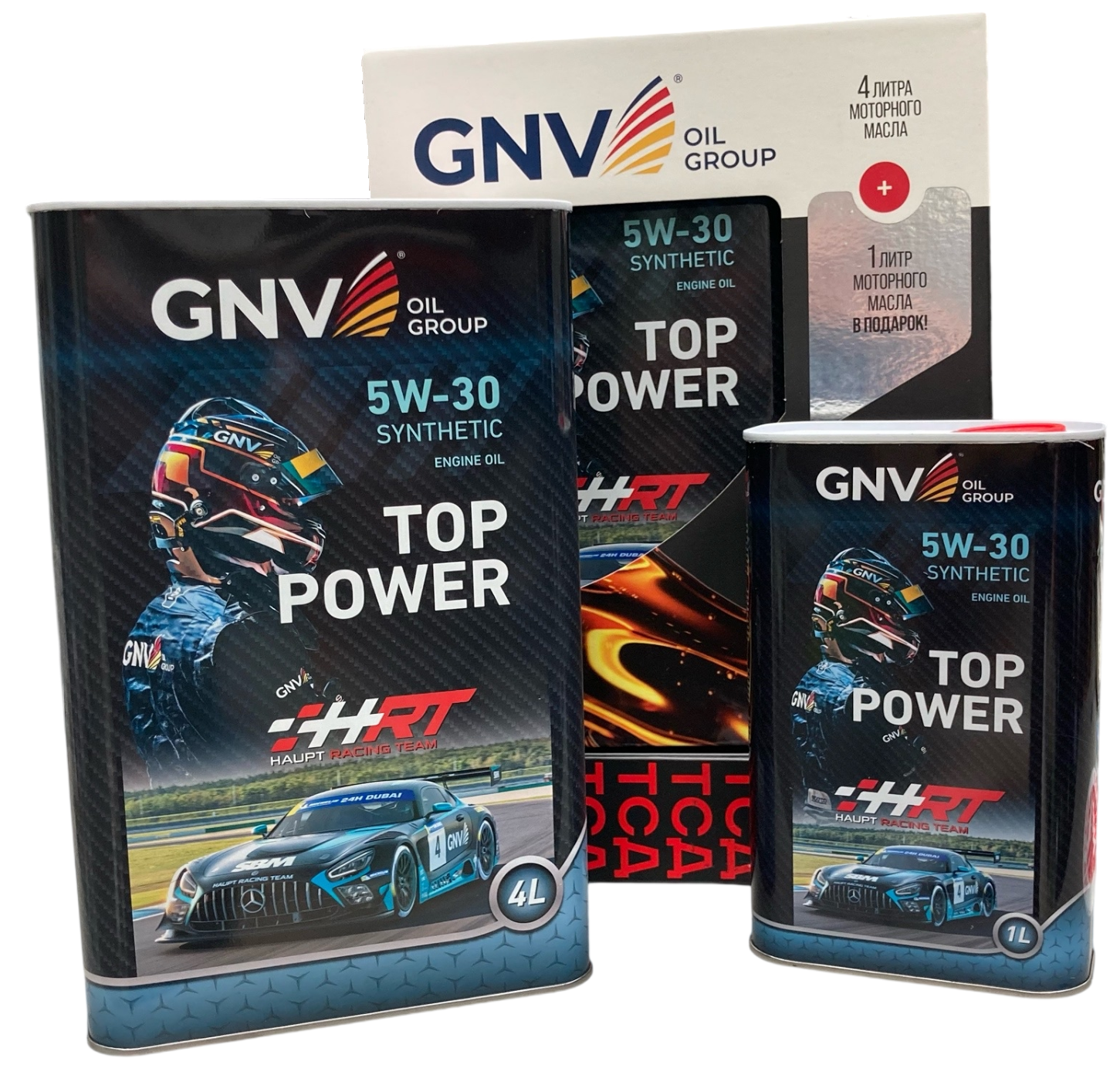 GNV Top Power 5W30 Synthetic Image box с канистрой 4 л.+ 1 л.  моторное масло