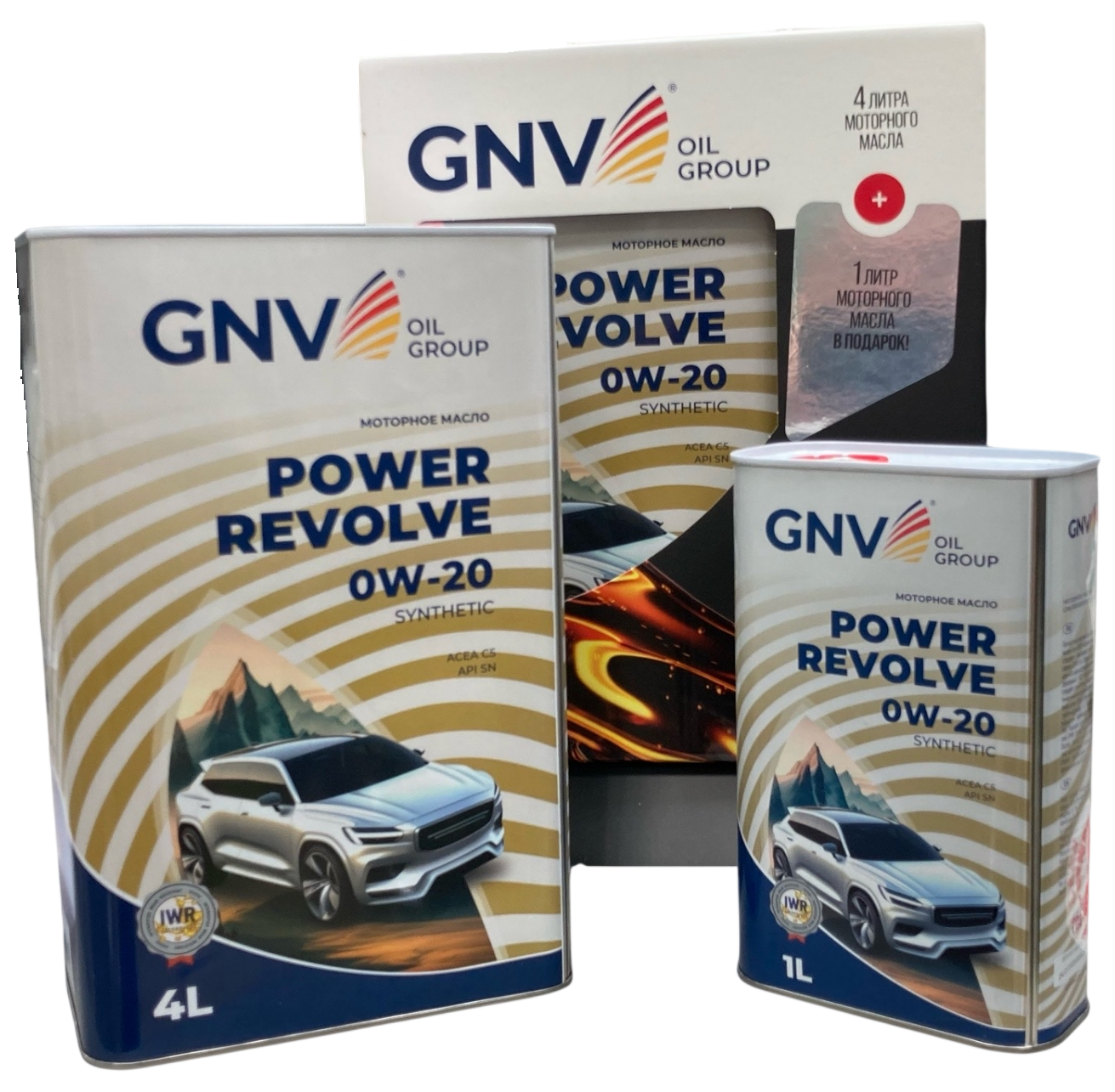 GNV Rower Revolve 0w20 BOX 4л +1л  моторное масло SN/C5
