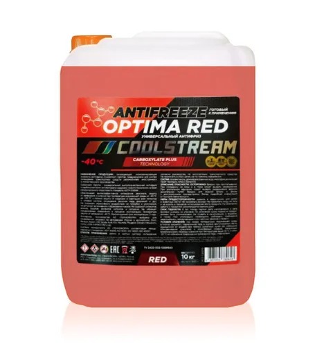 CoolStream  Optima Red, 10 кг охлаждающая жидкость (красный)
