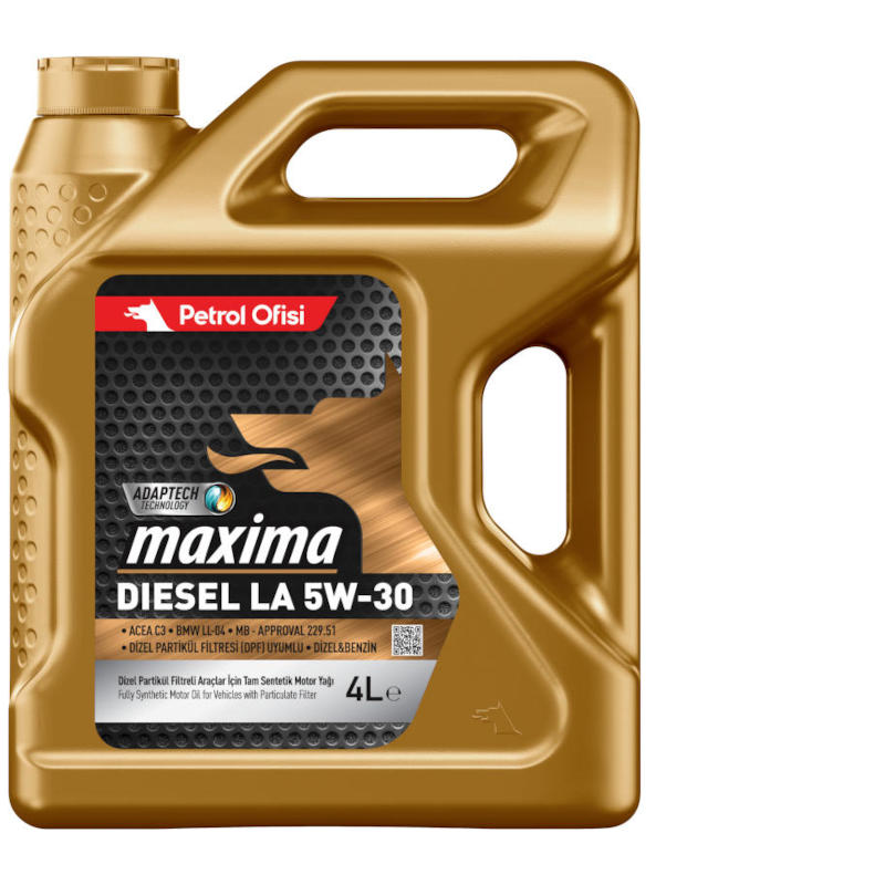 Petrol Ofisi MAXIMA DIESEL LA 5W-30 4L Моторное масло MB 229.52 ACEA C3