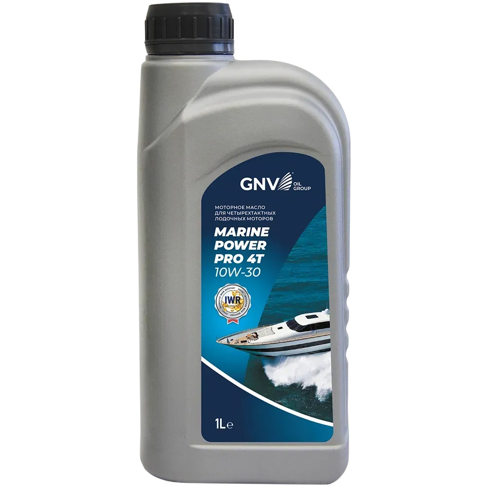 GNV Marine Power Pro 4T 10W-30 (кан. 1 л) Моторное масло для четырехтактных лодочных моторов